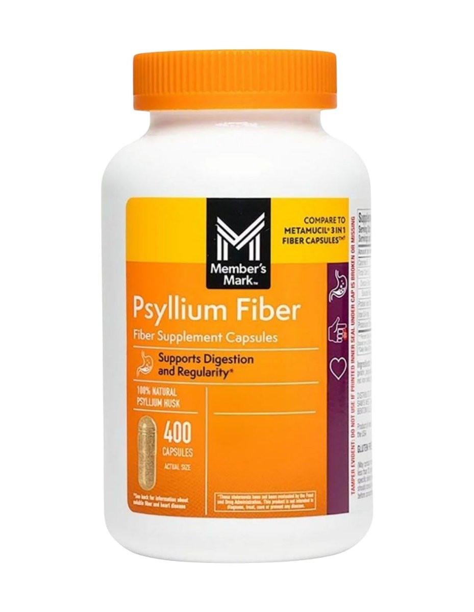 Member's Mark 100% Natural Psyllium Husk Fiber Capsules, Digestive Health, 400 Count (Pack of 1) - görsel 10