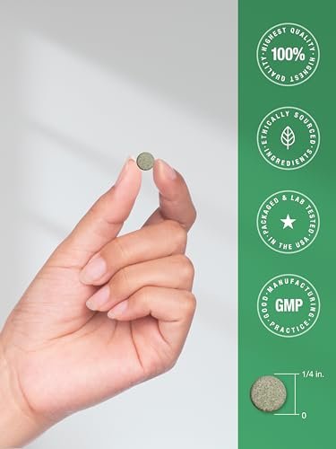 Horbäach Chlorophyll Pills | 300 Chewable Tablets | Natural Peppermint Flavor | Vegan, Non-GMO & Gluten Free Supplement - görsel 10