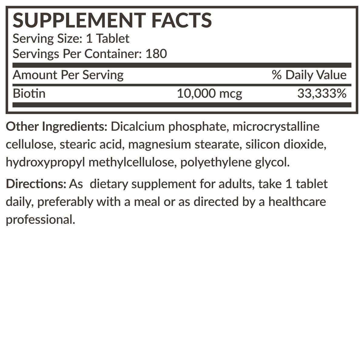 Futurebiotics Biotin 10,000 MCG High Potency Tablets Supports Healthy Hair, Skin & Nails & Energy Production, Non-GMO, 360 Vegetarian Tablets - görsel 5