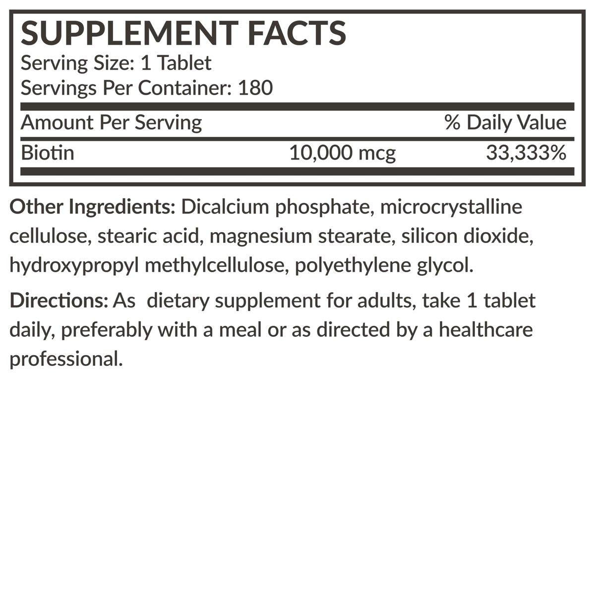 Futurebiotics Biotin 10,000 MCG High Potency Tablets Supports Healthy Hair, Skin & Nails & Energy Production, Non-GMO, 360 Vegetarian Tablets - görsel 8