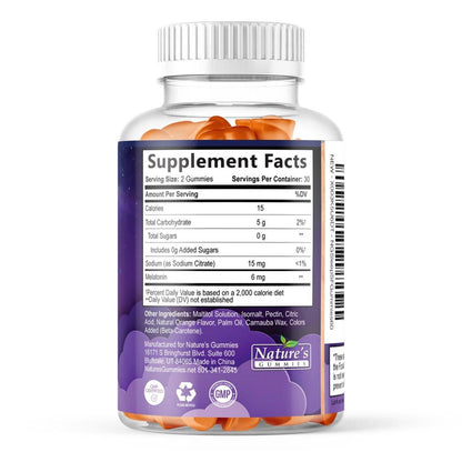 Sleep Gummies for Adults - Sugar Free Melatonin 6 MG Per Serving Gummy Supplement - Natural Zero Sugar Sleeping Gummy for Adults & Kids, Orange Flavored, Extra Strength Sleep Support - 120 Gummies