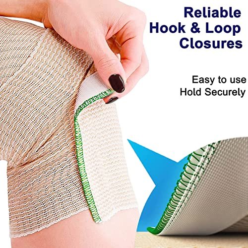 24 Pack Elastic Bandage Wrap (6x2”, 6x3, 6x4, 6x6) Compression Bandage Wrap with Hook and Loop Closure on Both Ends Self Adhesive Bandage Wrap for Sports, Medical, and Injury Recovery - görsel 4