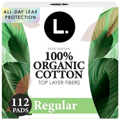L. Ultra Thin Pads for Women, Regular – Organic Cotton Top Layer: Made from certified organic cotton, this layer – Image 1