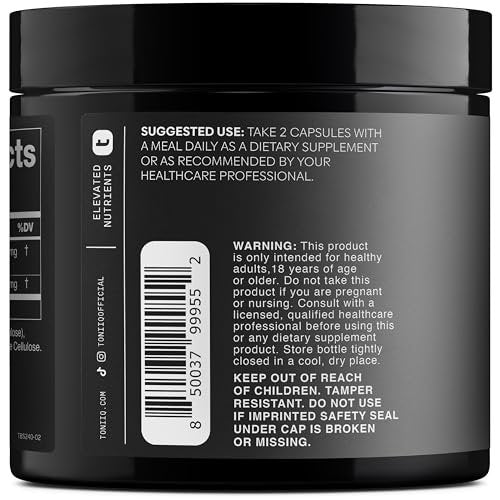 Toniiq Tribulus Terrestris for Men - Ultra High Potency 25:1 Extract with 95% Saponins - 1300mg Pure & Concentrated Formula - Third-Party Lab Tested for Purity & Quality - 240 Capsules - görsel 1