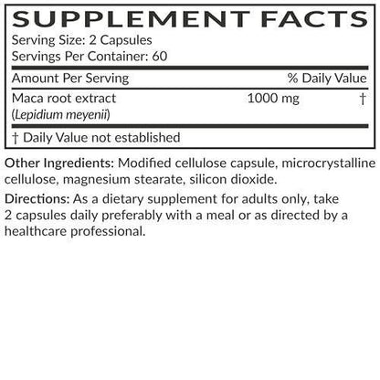 Futurebiotics Maca Root Extra Strength – Supports Energy, Stamina & Reproductive Health – Non-GMO – 120 Vegetarian Capsules