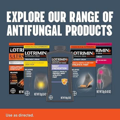 Lotrimin® AF Cream, Athlete's Foot 1% Clotrimazole Antifungal Cream Treatment, Clinically Proven Effective, 1.1 Ounce (New Look)