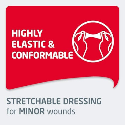 Leukoplast Elastic - Non-Sterile Wound Dressing Strips - Stretchable and Skin-Friendly, First-aid Plasters - Ideal for Fingers, Elbows, Knees and Wrists - Oval Spot, 1.25 in., Box of 100
