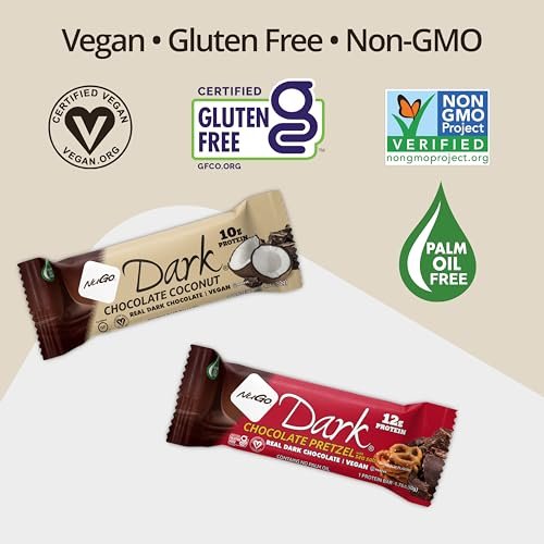NuGo Dark Variety Box - Pretzel, Chocolate – Package Size: 12 Count (Pack of 1) – Image 8