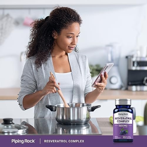 Piping Rock Resveratrol Complex | 90 Capsules | Ultra Potent | Non-GMO, Gluten Free Supplement - görsel 8