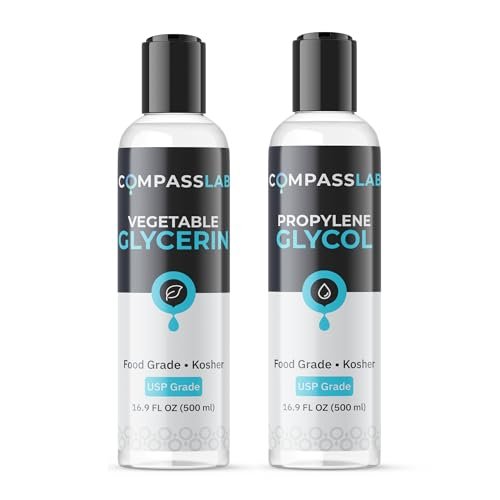 Compass Laboratory Propylene Glycol & Vegetable Glycerin - 500mL Each | USP-Grade, High-Purity Mixing Solutions - görsel 12