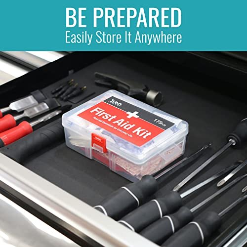 DMI 175-Piece First Aid Kit for Minor Injuries, Cuts and Scrapes, All-Purpose, Portable and Convenient, Includes Bandages, Injury Treatment, Dressings, and Instruments, HSA & FSA Eligible - görsel 8
