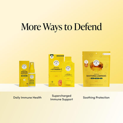 Propolis Liposomal Vitamin C by Beekeeper's Naturals, 1000mg Vitamin C, Propolis & Organic Honey, Supercharged Immune Support & Increased Bioavailability for Max Absorption, 12 Ct