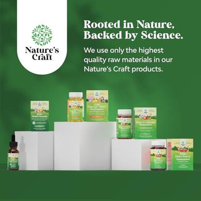 Natures Craft Kids Vitamin D3 K2 Drops - Organic Vitamin D for Kids for Strong Bones & Joints - Infants, Babies and Toddler Immune Support Drops Liquid Supplement - 2Fl Oz (Pack of 1)