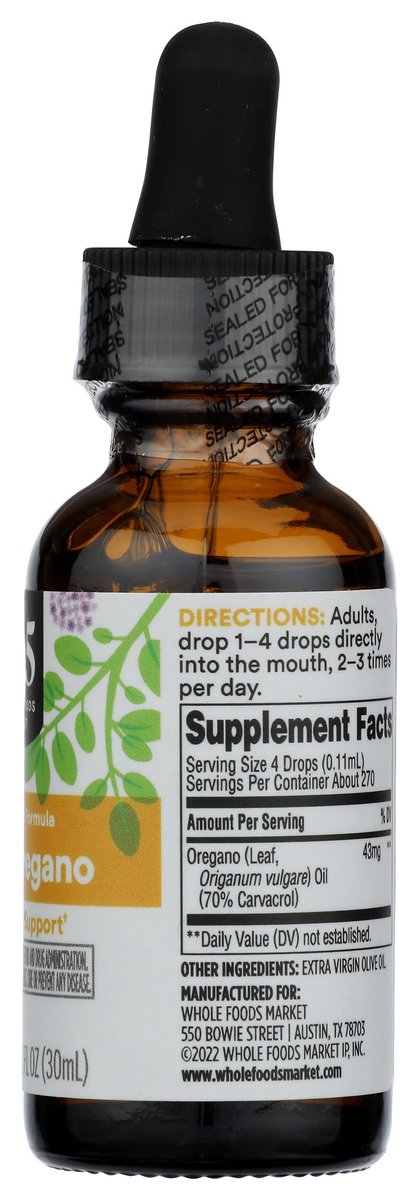 365 by Whole Foods Market, Oil of Oregano Liquid Extract, 1 Fl Oz - görsel 10