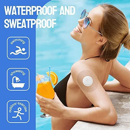 Eseige- Libre 3 Sensor Covers-60 Pack Waterproof Adhesive Patches -Transparent CGM Tape