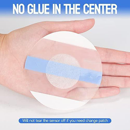 Eseige- Libre 3 Sensor Covers-60 Pack Waterproof Adhesive Patches -Transparent CGM Tape