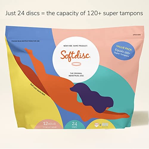 Softdisc Menstrual Discs – Disposable Period Discs for Heavy or Light Periods | 12-Hour Leak Protection | Tampon, Pad, and Cup Alternative | Capacity of 5 Super Tampons | 24 ct. - görsel 11