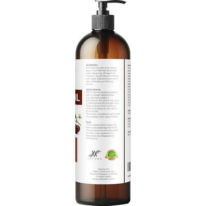 velona Jojoba Oil - 8 Fl Oz (With Pump) | 100% Pure and Natural | Golden, Unrefined, Cold Pressed, Hexane Free | Moisturizing Face, Hair, Body, Skin Care