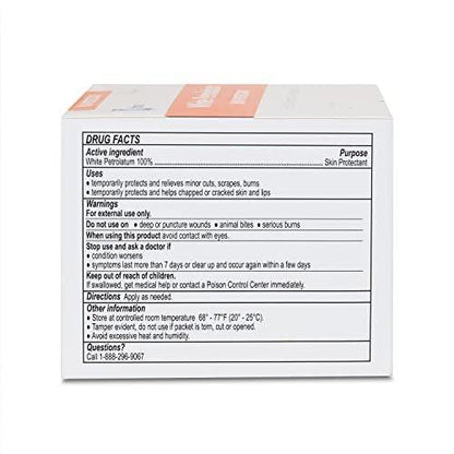Globe White Petrolatum Jelly for Dry or Cracked Skin, Soothing White Petroleum Jelly for Minor Skin Irritations, 5g Foil Packets, 144 Packets