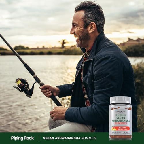 Piping Rock Ashwagandha Gummies Supplement | 75 Count | for Women and Men | Tropical Flavor | Vegan Formula | Non-GMO, Gluten Free - görsel 6