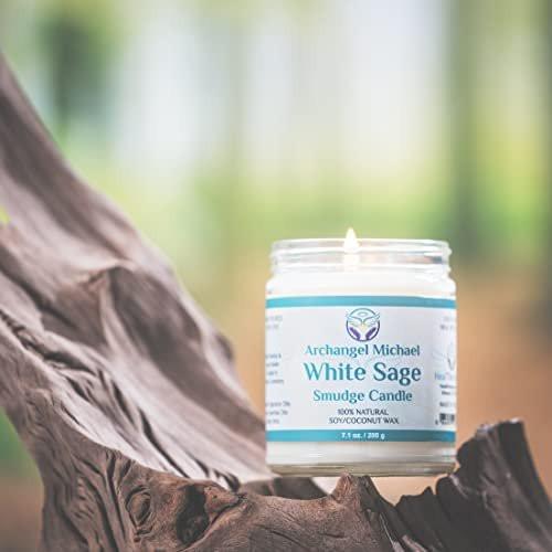 Heal The Masses White Sage Candles for Cleansing House Chakra Healing | Energy Cleansing Smudge Candle | Natural Aromatherapy Candle | Sage for Cleansing House Negative Energy (7 oz) - görsel 7
