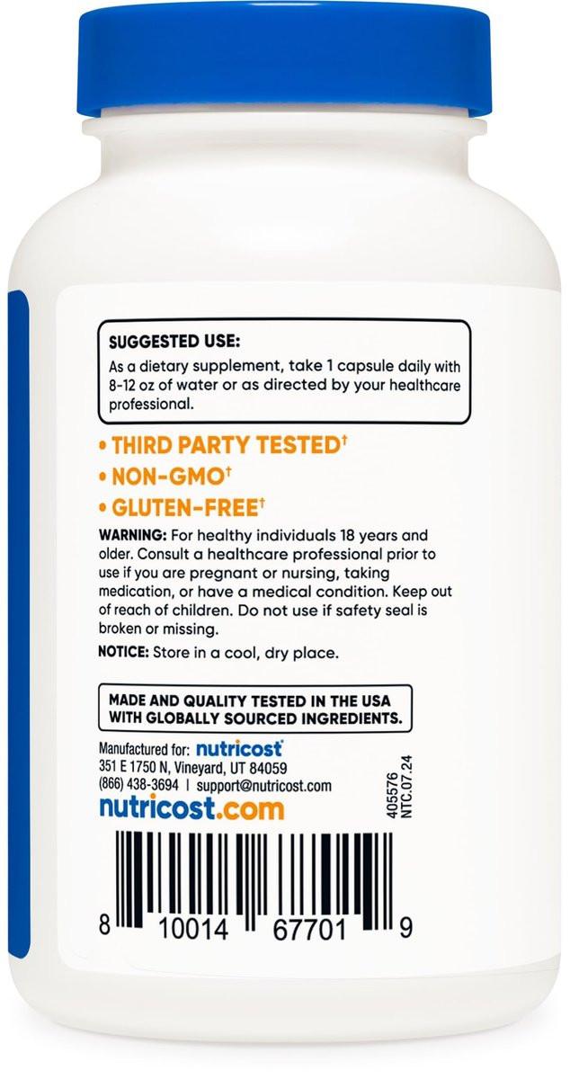 Nutricost Potassium Citrate 99mg, 240 Capsules - Gluten Free, Non-GMO - görsel 10
