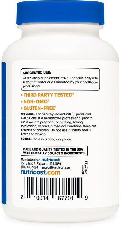 Nutricost Potassium Citrate 99mg, 240 Capsules - Gluten Free, Non-GMO