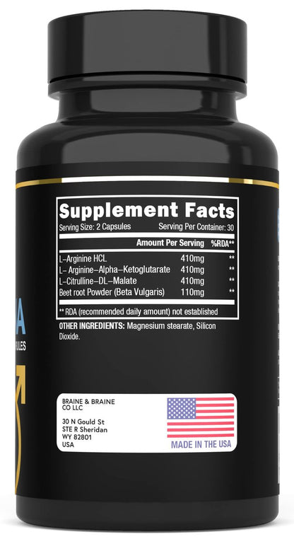 FLAWLESS FOR MEN Stamina | Extra Firm Hard On Pills | Fast Acting L-Arginine, L-Citrulline & Nitric Oxide Supplement for Men | Promotes Male Vitality, Blood Flow and Endurance | 60 Capsules