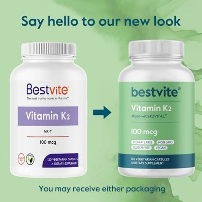 BESTVITE Vitamin K2 100 mcg as MK-7 – Supports Bone Health: Vitamin K2 activates osteocalcin, a protein essential – Image 2