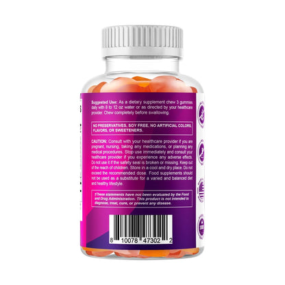 Vitamatic Prebiotic Fiber Gummies for Adults – Extra Strength Fiber: Each serving delivers 7g of fiber, – Image 1