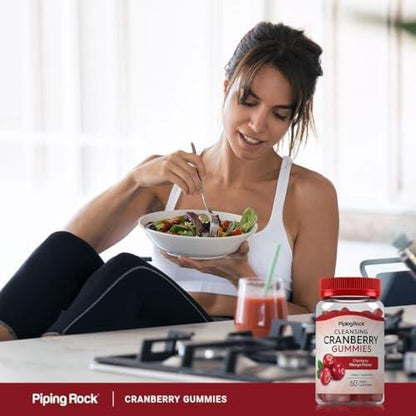 Piping Rock Cranberry Gummies | 60 Count | Cleansing Supplement for Women and Men | Cranberry Mango Flavor | Vegan, Non-GMO, Gluten Free