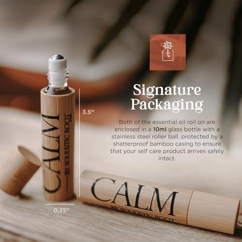 Soulistic Root Calm Essential Oil Roll On for Women – Aromatherapy Blend w/Lavender, Chamomile, Clary Sage – Rollerball for Relaxation, Self Care, Skin, Massage, Wellness & Gift Ideas – 10ml Bottle - görsel 1