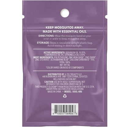 SoulSation 30 Pack Mosquito Repellent Bracelets, DEET-Free for Kids & Adults, Individually Wrapped Bands