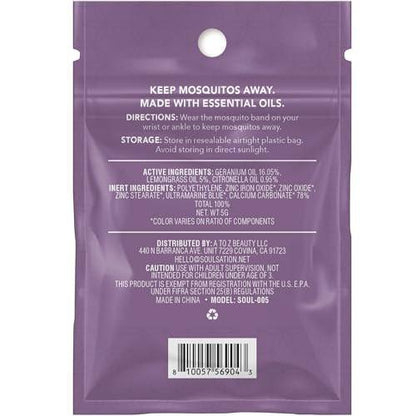 SoulSation 25 Pack Mosquito Repellent Bracelets, DEET-Free for Kids & Adults, Individually Wrapped Bands