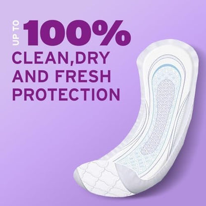 Poise Incontinence & Postpartum Pads for Bladder Leaks, 7 Drop Ultra Absorbency, Long Length, 39 Count
