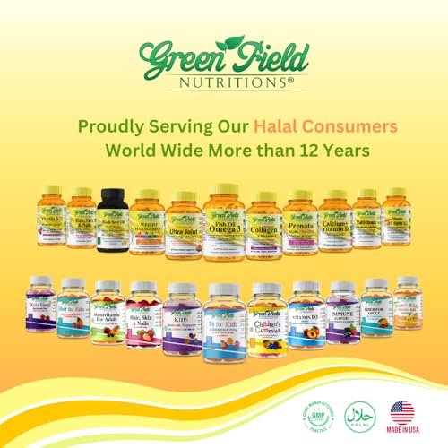 Greenfield Nutritions Halal Multivitamins for Women and Men - 60 Gelatin Free Multivitamin Tablets with 27+ Vitamin Minerals, A, B12, C, D3, Iron and Zinc - Supports Immunity, Bone and Overall Health - görsel 7