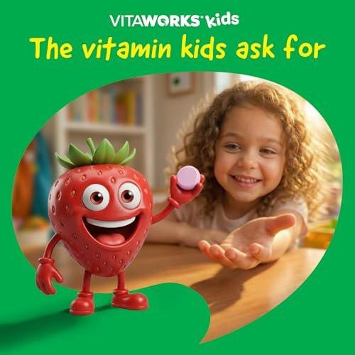 Kids Multivitamin with Iron & Minerals Chewable Tablets - Mixed Fruit Flavor - Vegetarian, GMO-Free, Nut Free - Dietary Supplement - Digestive Support for Children - 120 Chewables - görsel 16