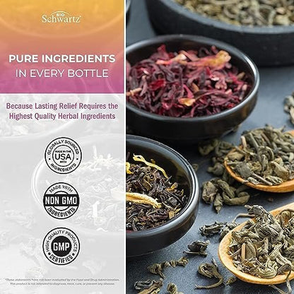 Herbal Menopause Support for Women - Supports Healthy Mood and Balance with Milk Thistle Chasteberry Black Cohosh Red Clover Turmeric Ginger - Menopause Supplements for Women - 60 Veggie Capsules