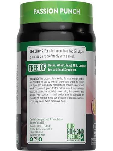 Nature's Truth Horny Goat Weed Gummies | 60 Count | with Maca Root | Vegan, Non-GMO & Gluten Free Supplement for Men | Passion Punch Flavor - görsel 7