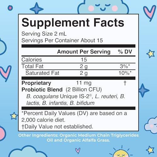 MARYRUTH'S Organics Kids Probiotic Liquid Drops | USDA Organic Probiotics for Digestive Health | Ages 4+ Gut Health & Immune Support Supplement | Overall Health | Vegan | Non-GMO | 1 Fl Oz - görsel 3