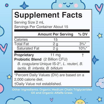MARYRUTH'S Organics Kids Probiotic Liquid Drops | USDA Organic Probiotics for Digestive Health | Ages 4+ Gut Health & Immune Support Supplement | Overall Health | Vegan | Non-GMO | 1 Fl Oz