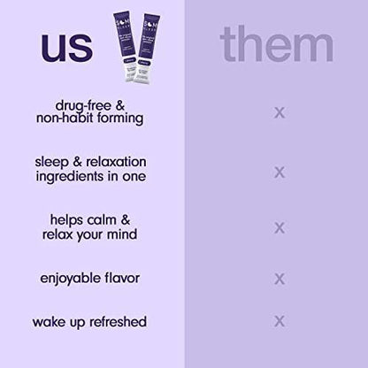 Som Sleep, Restful Sleep Powder Drink Mix w/Melatonin, Magnesium, Vitamin B6, L-Theanine & GABA – Vegan, Zero Sugar, Keto Friendly – Cherry, 10-Pack