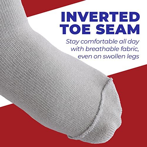 Extra Wide Socks for Swollen Feet, Bariatric and Diabetic Socks for Men and Women, Non-Slip Hospital Socks - 3 Pairs - görsel 7