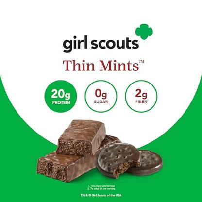 think! Protein Bars, High Protein Snacks, Gluten Free, Kosher Friendly, Girl Scouts Thin Mint, Nutrition Bars, 2.1 Oz per Bar, 10 Count