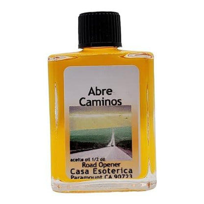 Road Opener Oil (Abre Caminos Aceite) Spiritual Anointing Oil by CASA ESOTERICA MAGICK SPACE - Orange - for Clearing Obstacles & Aiding Success-0.5 FL OZ (1 Pack)