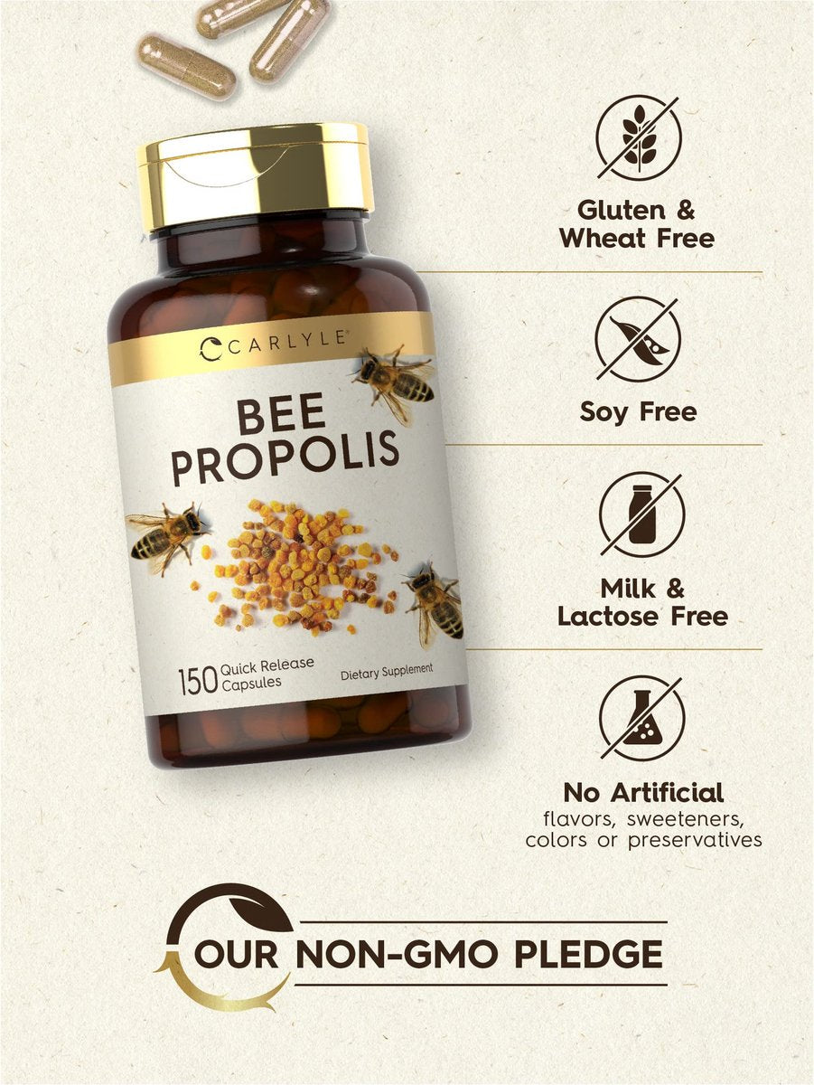 Carlyle Bee Propolis Capsules | 150 Count | – Form: Capsule – Image 7