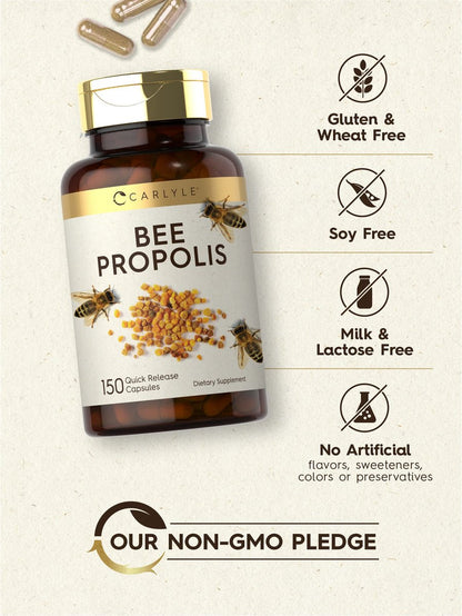 Carlyle Bee Propolis Capsules | 150 Count | – Form: Capsule – Image 7