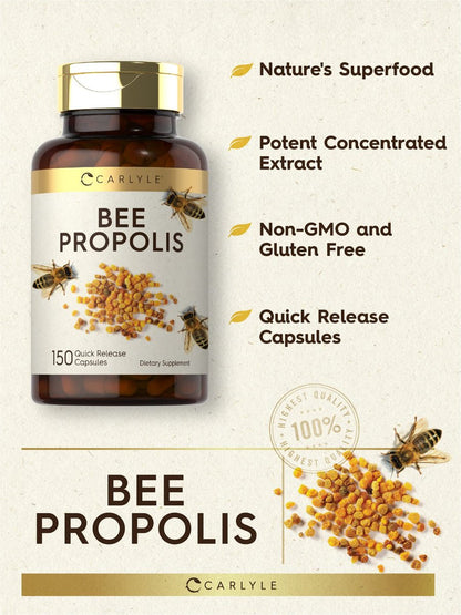 Carlyle Bee Propolis Capsules | 150 Count | – Immune Support: Bee propolis is known for its natural – Image 5