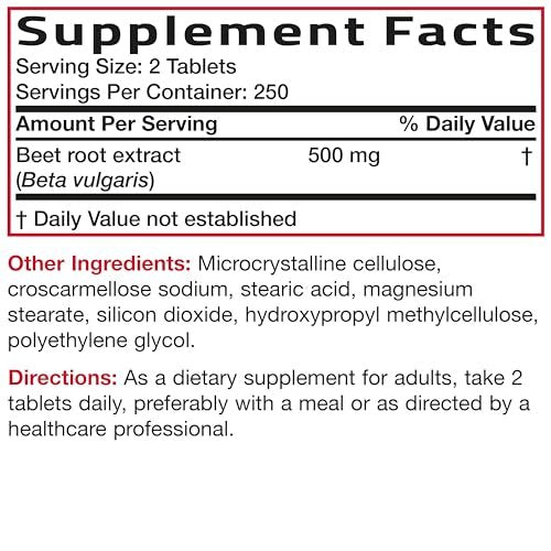 Bronson Beet Root Extra Strength, Non-GMO, – Supports Healthy Blood Pressure: By promoting vasodilation, beet root – Image 4