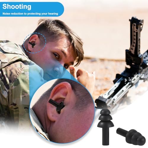 Ear Plugs for Swimming, Sleeping Noise Cancelling, Snoring, Shooting, Working, Reusable Silicone Earplugs, Super Soft Ear Plug for Noise Reduction, Ears Protection (8 Colors) - görsel 10